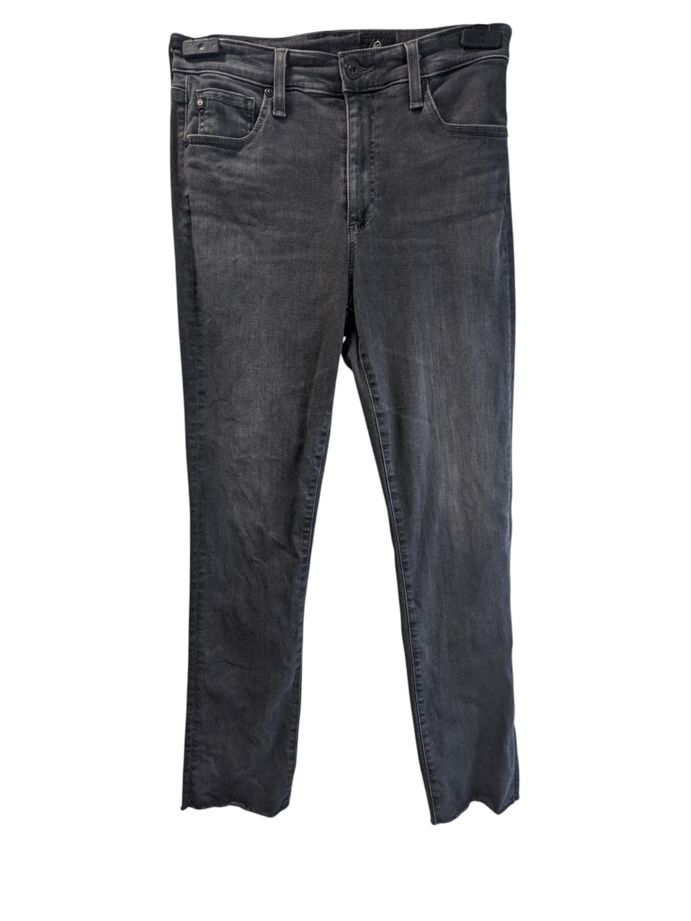 AG Adriano Goldschmied Women's High Rise Straight Jeans - Charcoal Size 29 R